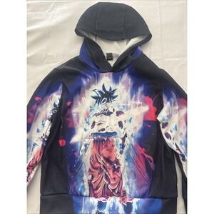 Dragon Ball Super Ultra Instinct Son Goku Hoodie Boys Size 120 6/7 3D Pullover